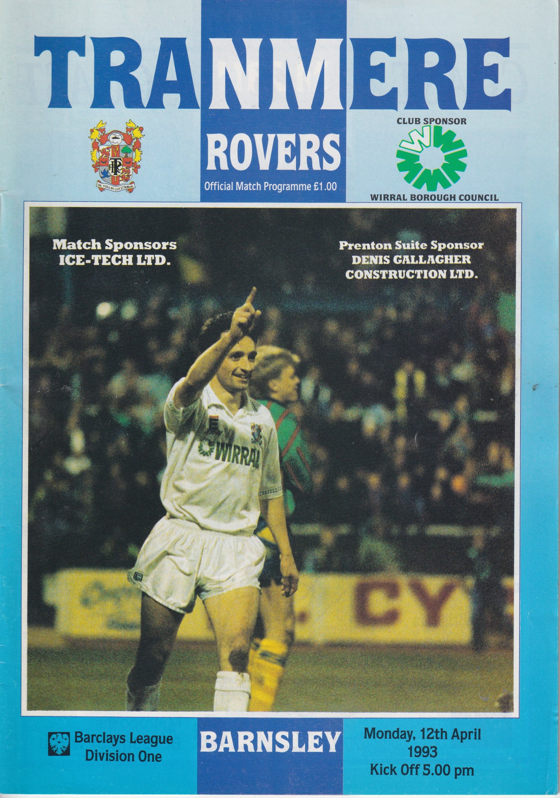 Tranmere Rovers v Barnsley match programme